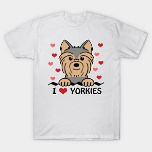 I Love Yorkies T-Shirt